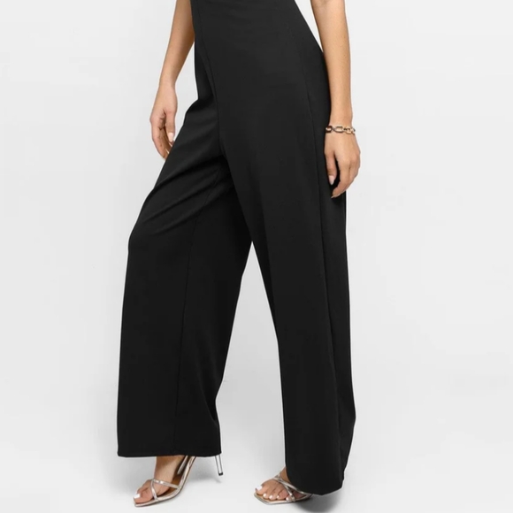 NWT Popilush The Shapewear Jumpsuit Wide-Leg Sleeveless Black - Picture 9 of 13